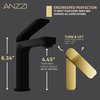 Anzzi 1-Handle Bathroom Faucet in Matte Black and Brushed Gold L-AZ900MB-BG